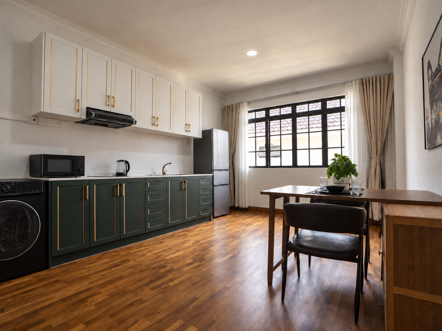 Happy Home co-living suite kitchen and dining area